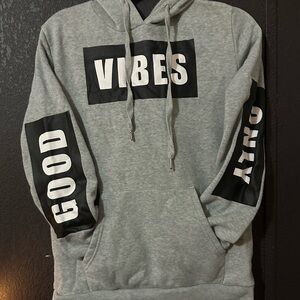 Rue21 Gray and Black Vibes Hoodie